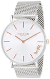 Buy Shop Coach Perry White Dial Silver Mesh Bracelet Watch for Women - 14503124 USA Online