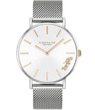 Buy Shop Coach Perry White Dial Silver Mesh Bracelet Watch for Women - 14503124 USA Online