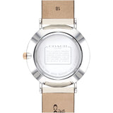 Buy Shop Coach Perry White Dial White Leather Strap Watch for Women - 14503117 USA Online