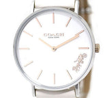 Buy Shop Coach Perry White Dial White Leather Strap Watch for Women - 14503117 USA Online
