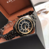 Buy Shop Coach Preston Black Dial Black Steel Strap Watch for Women - 14503461 USA Online