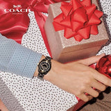Buy Shop Coach Preston Black Dial Black Steel Strap Watch for Women - 14503461 USA Online