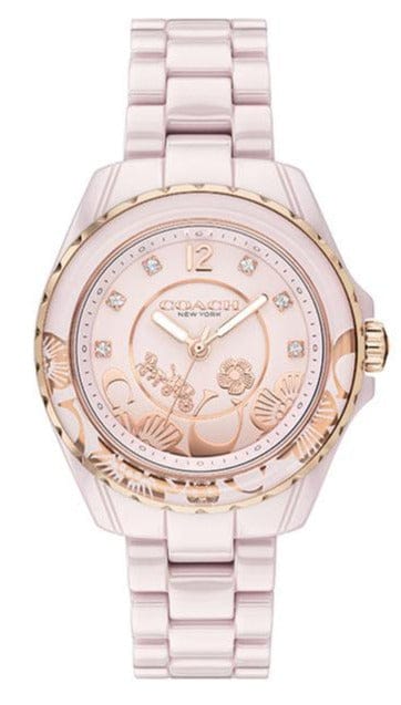 Buy Shop Coach Preston Pink Dial Pink Steel Strap Watch for Women - 14503465 USA Online