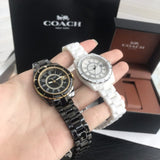 Buy Shop Coach Preston White Dial White Steel Strap Watch for Women - 14503462 USA Online