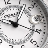 Buy Shop Coach Preston White Dial White Steel Strap Watch for Women - 14503462 USA Online