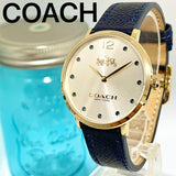 Buy Shop Coach Slim Easton Silver Dial Blue Leather Strap Watch for Women - 14502687 USA Online