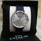 Buy Shop Coach Slim Easton Silver Dial Blue Leather Strap Watch for Women - 14502687 USA Online