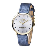 Buy Shop Coach Slim Easton Silver Dial Blue Leather Strap Watch for Women - 14502687 USA Online
