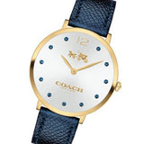 Buy Shop Coach Slim Easton Silver Dial Blue Leather Strap Watch for Women - 14502687 USA Online