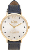 Buy Shop Coach Slim Easton Silver Dial Blue Leather Strap Watch for Women - 14502687 USA Online