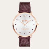 Buy Shop Coach Slim Easton Silver Dial Brown Leather Strap Watch for Women - 14502694 USA Online