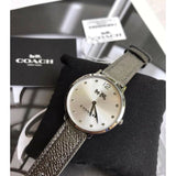 Buy Shop Coach Slim Easton Silver Dial Grey Leather Strap Watch for Women - 14502686 USA Online