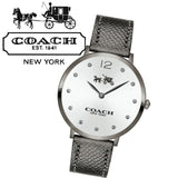 Buy Shop Coach Slim Easton Silver Dial Grey Leather Strap Watch for Women - 14502686 USA Online