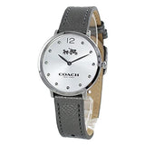 Buy Shop Coach Slim Easton Silver Dial Grey Leather Strap Watch for Women - 14502686 USA Online