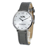 Buy Shop Coach Slim Easton Silver Dial Grey Leather Strap Watch for Women - 14502686 USA Online