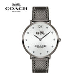 Buy Shop Coach Slim Easton Silver Dial Grey Leather Strap Watch for Women - 14502686 USA Online