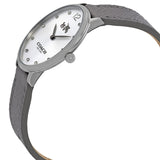 Coach Slim Easton Silver Dial Grey Leather Strap Watch for Women - 14502686