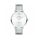 Buy Shop Coach Slim Easton Silver Dial Silver Leather Strap Watch for Women - 14502685 USA Online