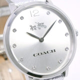 Buy Shop Coach Slim Easton Silver Dial Silver Leather Strap Watch for Women - 14502685 USA Online