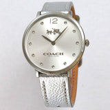 Buy Shop Coach Slim Easton Silver Dial Silver Leather Strap Watch for Women - 14502685 USA Online