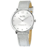 Buy Shop Coach Slim Easton Silver Dial Silver Leather Strap Watch for Women - 14502685 USA Online