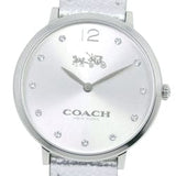 Buy Shop Coach Slim Easton Silver Dial Silver Leather Strap Watch for Women - 14502685 USA Online