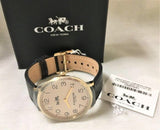 Buy Shop Coach Slim Easton White Dial Black Leather Strap Watch for Women - 14502683 USA Online