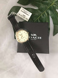 Buy Shop Coach Slim Easton White Dial Black Leather Strap Watch for Women - 14502683 USA Online