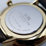 Buy Shop Coach Slim Easton White Dial Black Leather Strap Watch for Women - 14502683 USA Online