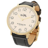 Buy Shop Coach Slim Easton White Dial Black Leather Strap Watch for Women - 14502683 USA Online