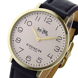 Buy Shop Coach Slim Easton White Dial Black Leather Strap Watch for Women - 14502683 USA Online