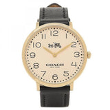 Buy Shop Coach Slim Easton White Dial Black Leather Strap Watch for Women - 14502683 USA Online
