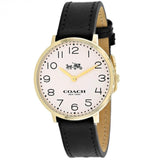 Buy Shop Coach Slim Easton White Dial Black Leather Strap Watch for Women - 14502683 USA Online