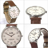 Buy Shop Coach Slim Easton White Dial Brown Leather Strap Watch for Women - 14502682 USA Online