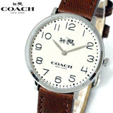 Buy Shop Coach Slim Easton White Dial Brown Leather Strap Watch for Women - 14502682 USA Online