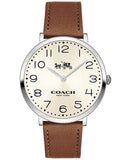 Buy Shop Coach Slim Easton White Dial Brown Leather Strap Watch for Women - 14502682 USA Online