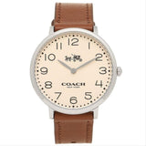 Buy Shop Coach Slim Easton White Dial Brown Leather Strap Watch for Women - 14502682 USA Online