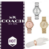Buy Shop Coach Sports Crystals Silver Dial Silver Steel Strap Watch for Women - 14502194 USA Online