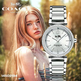 Buy Shop Coach Sports Crystals Silver Dial Silver Steel Strap Watch for Women - 14502194 USA Online