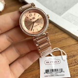 Buy Shop Coach Sports Rose Gold Dial Rose Gold Steel Strap Watch for Women - 14502200 USA Online