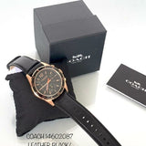 Buy Shop Coach Sullivan Chronograph Black Dial Black Leather Strap Watch for Men - 14602087 USA Online