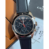 Buy Shop Coach Sullivan Chronograph Black Dial Black Leather Strap Watch for Men - 14602087 USA Online