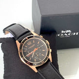 Buy Shop Coach Sullivan Chronograph Black Dial Black Leather Strap Watch for Men - 14602087 USA Online