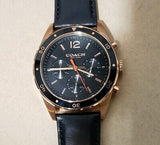 Buy Shop Coach Sullivan Chronograph Black Dial Black Leather Strap Watch for Men - 14602087 USA Online