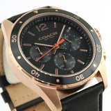 Buy Shop Coach Sullivan Chronograph Black Dial Black Leather Strap Watch for Men - 14602087 USA Online