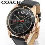 Buy Shop Coach Sullivan Chronograph Black Dial Black Leather Strap Watch for Men - 14602087 USA Online