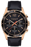Buy Shop Coach Sullivan Chronograph Black Dial Black Leather Strap Watch for Men - 14602087 USA Online