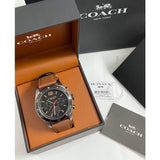Buy Shop Coach Sullivan Chronograph Black Dial Brown Leather Strap Watch for Men - 14602070 USA Online