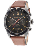 Buy Shop Coach Sullivan Chronograph Black Dial Brown Leather Strap Watch for Men - 14602070 USA Online