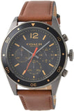 Buy Shop Coach Sullivan Chronograph Black Dial Brown Leather Strap Watch for Men - 14602070 USA Online